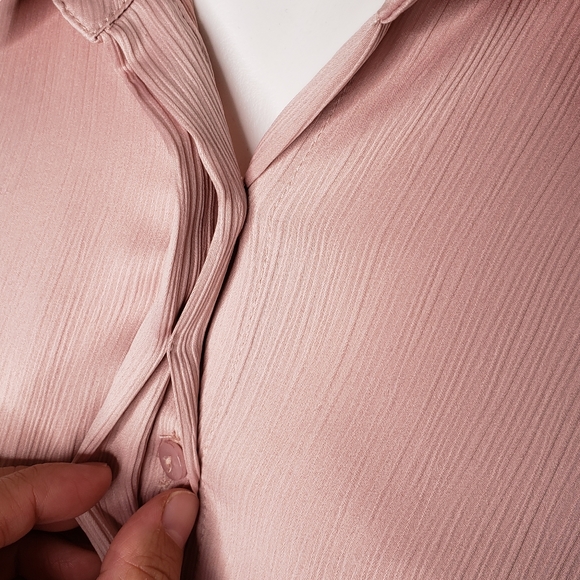 Motherhood tie sleeve button-down maternity, mauve - Picture 13 of 16